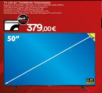 Ipercoop Thomson TV Led 50" TH50UG6400 offerta