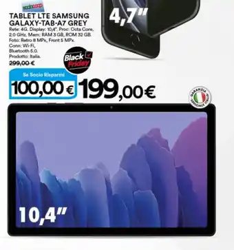 Ipercoop Samsung Galaxy-Tab-A7 Grey Tablet LTE offerta