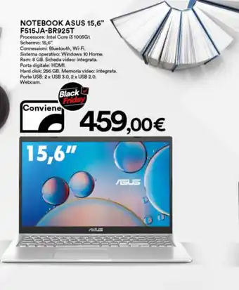 Ipercoop Asus Notebook 15,6" F515JA-BR925T offerta