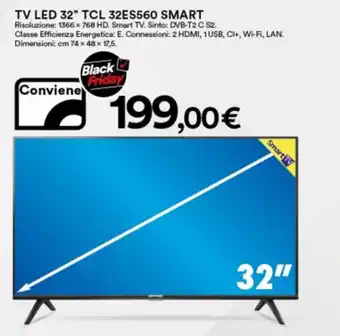 Ipercoop TCL 32ES560 Smart TV LED 32" offerta
