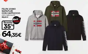 Ipercoop Felpa Uomo Napapijri con cappuccio offerta