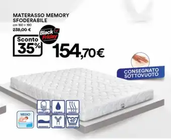 Ipercoop Materasso Memory Sfoderabile cm 160x190 offerta