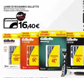 Ipercoop Gillette Lame di Ricambio Mach 3 11 pezzi offerta