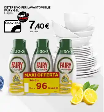 Ipercoop Fairy Gel Detersivo per Lavastoviglie 3x650 ml offerta