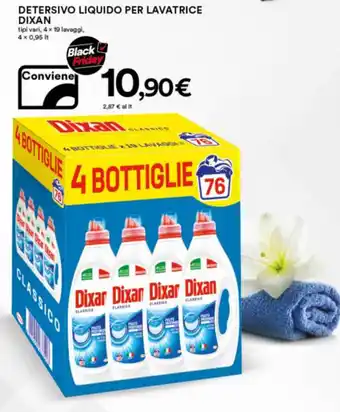 Ipercoop Dixan Detersivo Liquido per lavatrice 4 x 0,95 lt offerta