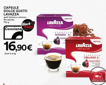 Ipercoop Lavazza Capsule Dolce Gusto 90 capsule 720g offerta