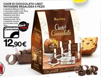 Ipercoop Lindt Patisserie Regalidea Cuor di Cioccolato 5 pezzi offerta