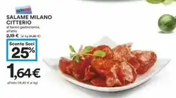 Coop Salame milano CITTERIO offerta