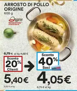 Coop Arrosto di pollo origine offerta