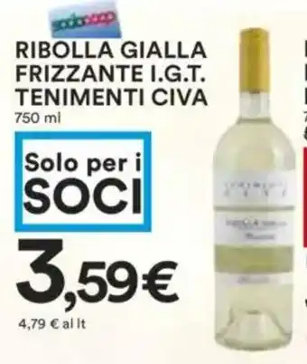 Coop Ribolla gialla frizzante i.g.t. tenimenti CIVA offerta