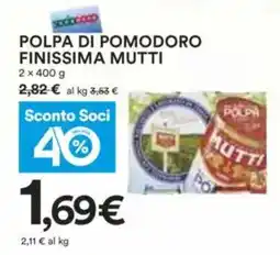 Coop Polpa di pomodoro finissima MUTTI offerta