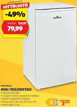 ALDI NORDFROST Mini frigorifero offerta