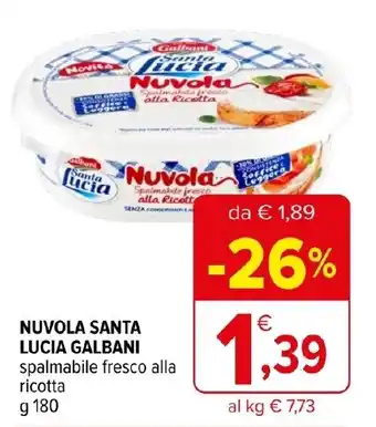 Iperal NUVOLA SANTA LUCIA GALBANI spalmabile fresco alla ricotta offerta