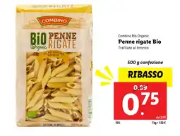 Lidl Combino Bio Organic Penne rigate Bio offerta