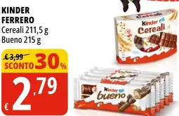 Tigros Kinder ferrero Cereali Bueno offerta