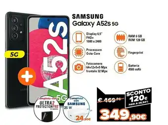 Expert Galaxy a52s 5g sm-a528 16,5 cm (6.5") dual sim ibrida usb tipo-c 6 gb 128 gb 4500 mah nero offerta