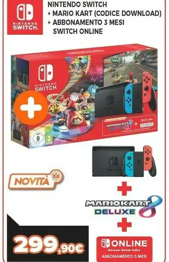 Expert Switch + mario kart + abbonamento 3 mesi switch online offerta