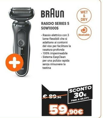 Expert Series 5 50-w1000s rasoio bianco offerta