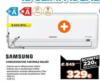 Expert Condizionatore far09mlb malibu offerta