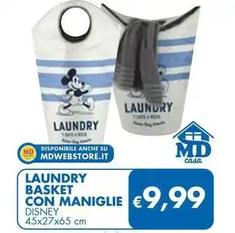 MD Discount Laundry basket con maniglie disney offerta