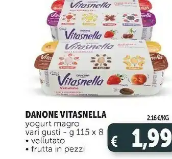 Deco Supermercati Danone yogurt magro vellutato/frutta in pezzi offerta