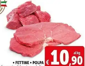 Deco Supermercati Fettine/polpa coscia di bovino adulto offerta