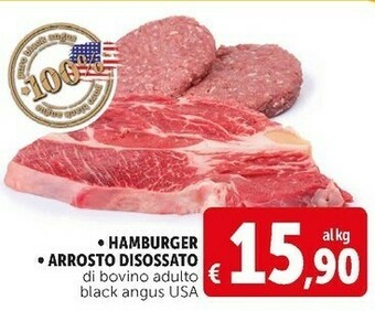Deco Supermercati Hamburger/arrosto disossato di bovino adulto black angus usa offerta