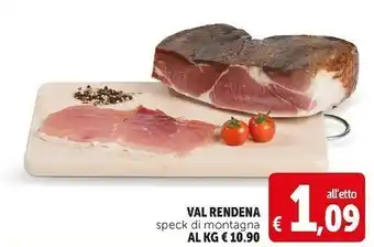 Deco Supermercati Val rendena speck di montagna offerta