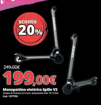 Brico Io Monopattino elettrico spillo v2 offerta