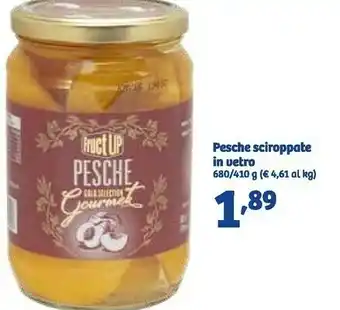 In'S Mercato Fruct up pesche sciroppate in vetro 410 g offerta