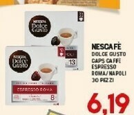 Gran Risparmio Nestle nescafe dolce gusto espresso napoli cialde caffè 30 pezzo(i) offerta