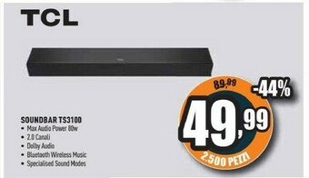 Unieuro Alto 3 ts3100-eu nero 2.0 canali 80 w offerta