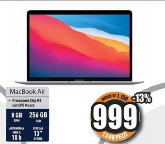 Unieuro Macbook air offerta