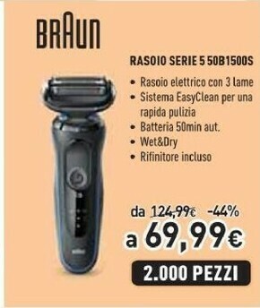 Unieuro Rasoio serie 50b1500s offerta