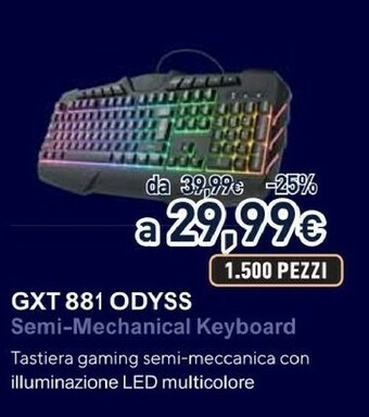 Unieuro Gxt 881 odyss tastiera usb tedesco nero offerta