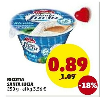 PENNY Ricotta santa lucia 250 g(ml) offerta