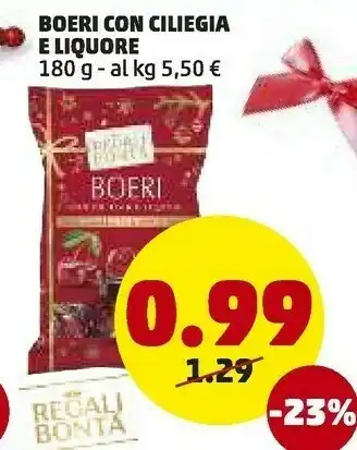 PENNY Boeri con ciliegia e liquore 180 g offerta