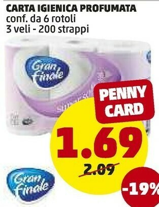 PENNY Gran finale carta igienica profumata offerta