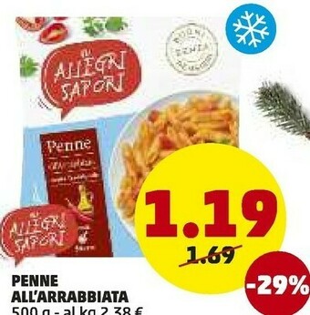 PENNY Penne all'arrabbiata offerta