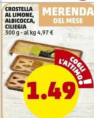 PENNY Crostella al limone albicocca ciliegia offerta