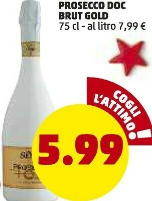 PENNY Prosecco doc brut gold offerta