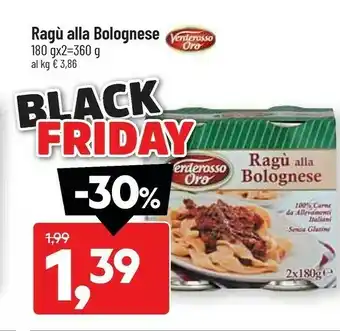 DPiù Venderosso oro ragu alla bolognese offerta