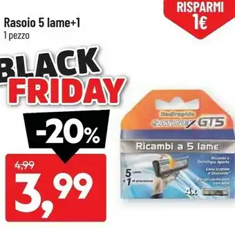 DPiù Rasoio 5 lame+1 offerta