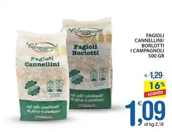 Qui Discount Fagioli cannellini/ borlotti I CAMPAGNOLI offerta