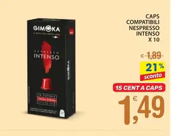 Qui Discount Caps compatibili nespresso intenso offerta