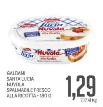 Supermercati Piccolo Galbani santa lucia nuvola spalmabile fresco alla ricotta offerta