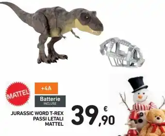 Spazio Conad Mattel Jurassic Word T-Rex Passi Letali offerta