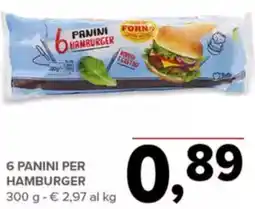 Todis 6 panini per hamburger offerta