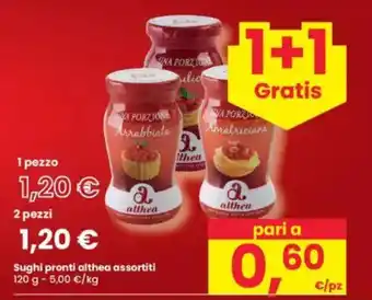 Eurospar Sughi pronti althea assortiti offerta