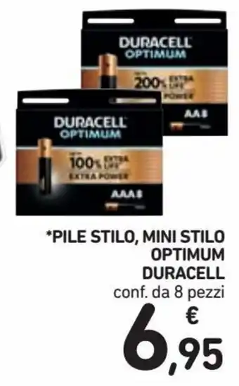 Spazio Conad Duracell Pile Stilo, Mini Stilo Optimum 8 pezzi offerta
